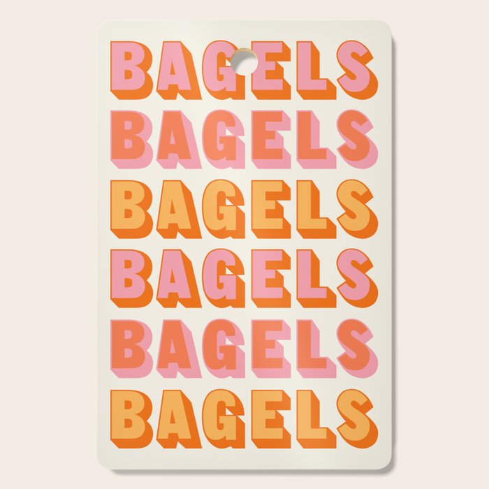 BAGELS BAGELS BAGELS Cutting Board Gallery Image 1