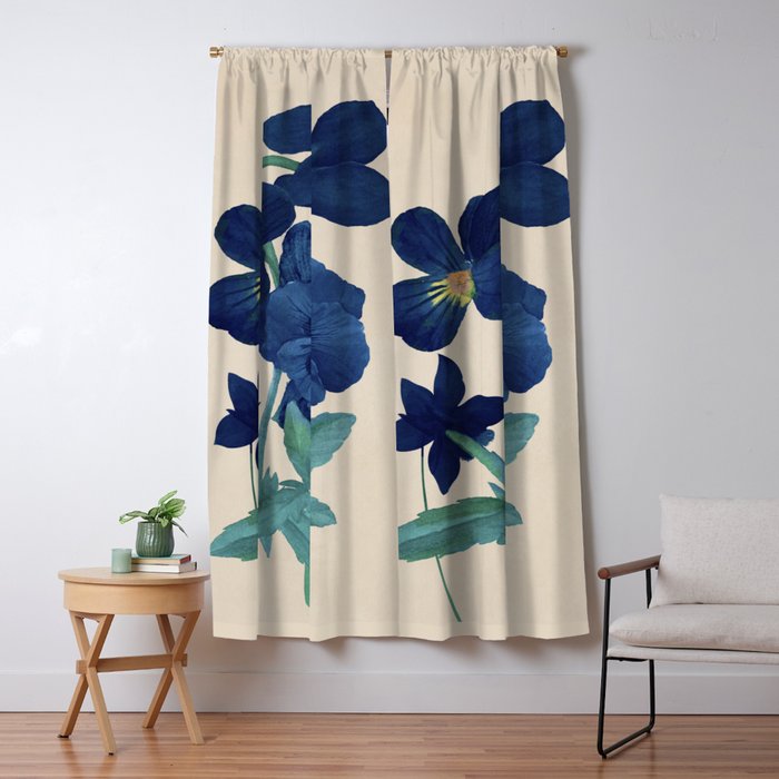 Blue Flowers Window Curtain Gallery Image 5