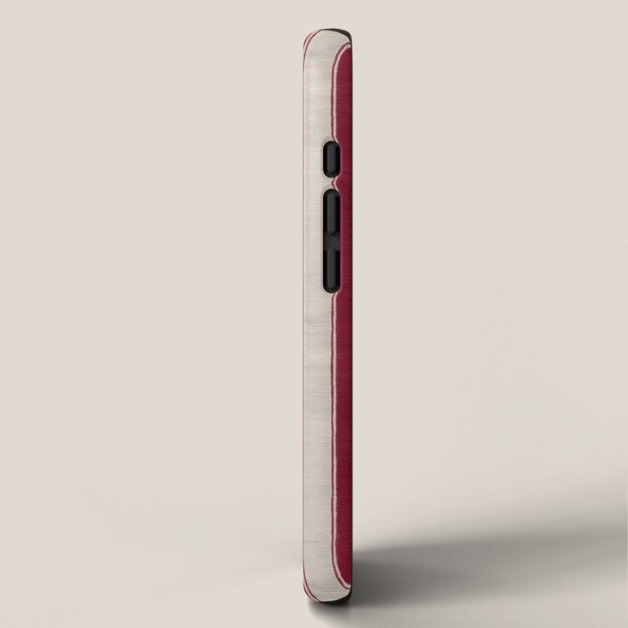 Timeless Crimson Heritage Stripes iPhone Case Gallery Image 2