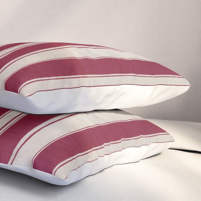 Timeless Crimson Heritage Stripes Pillow Sham Gallery Image 3