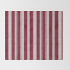 Timeless Crimson Heritage Stripes Throw Blanket Gallery Image 2