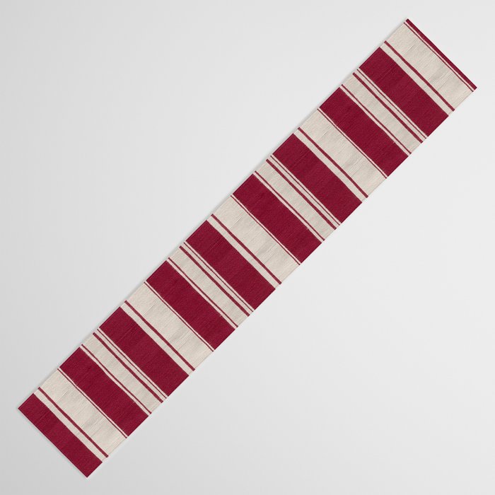 Timeless Crimson Heritage Stripes Table Runner Gallery Image 3