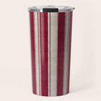Timeless Crimson Heritage Stripes Travel Mug Gallery Image 1