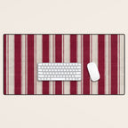 Timeless Crimson Heritage Stripes Desk Mat Gallery Image 1