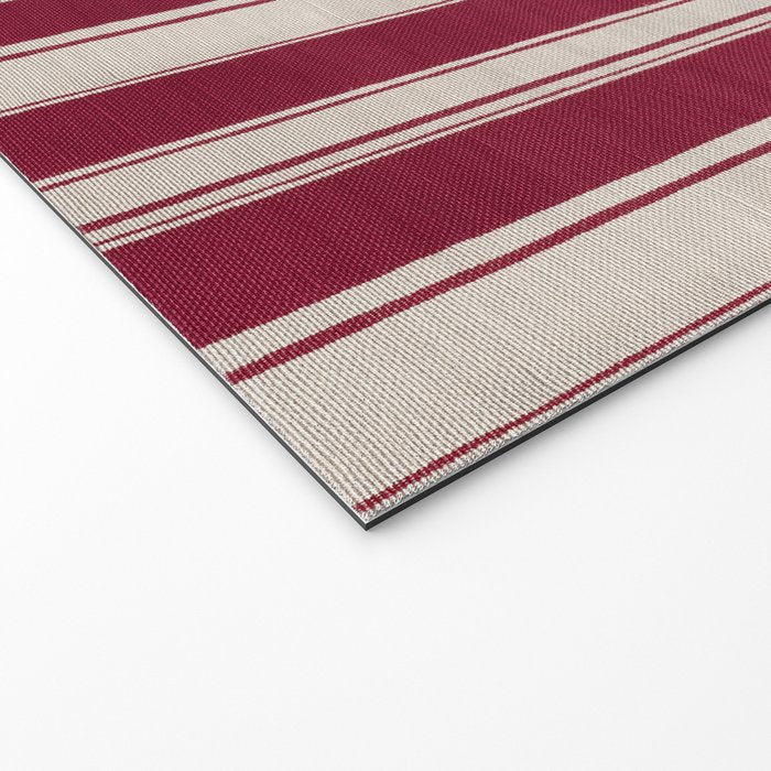 Timeless Crimson Heritage Stripes Welcome Mat Gallery Image 2