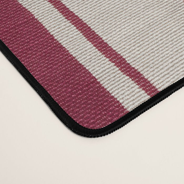 Timeless Crimson Heritage Stripes Desk Mat Gallery Image 4