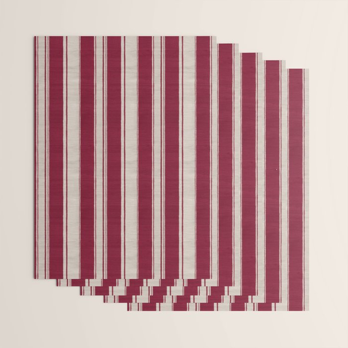 Timeless Crimson Heritage Stripes Wrapping Paper Gallery Image 3