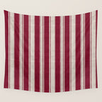 Timeless Crimson Heritage Stripes Wall Tapestry Gallery Image 4