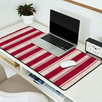 Timeless Crimson Heritage Stripes Desk Mat Gallery Image 2