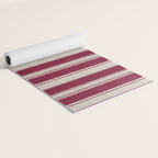 Timeless Crimson Heritage Stripes Yoga Mat Gallery Image 2