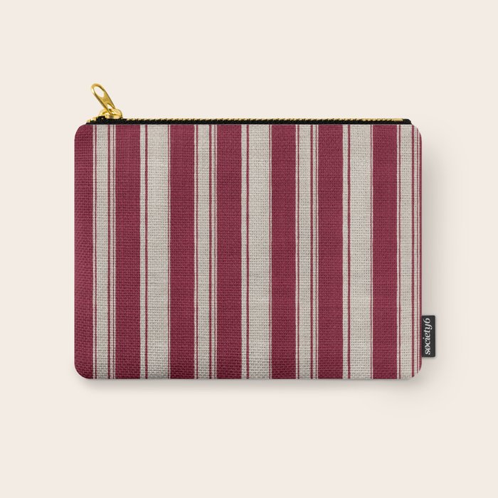 Timeless Crimson Heritage Stripes Carry All Pouch Gallery Image 1