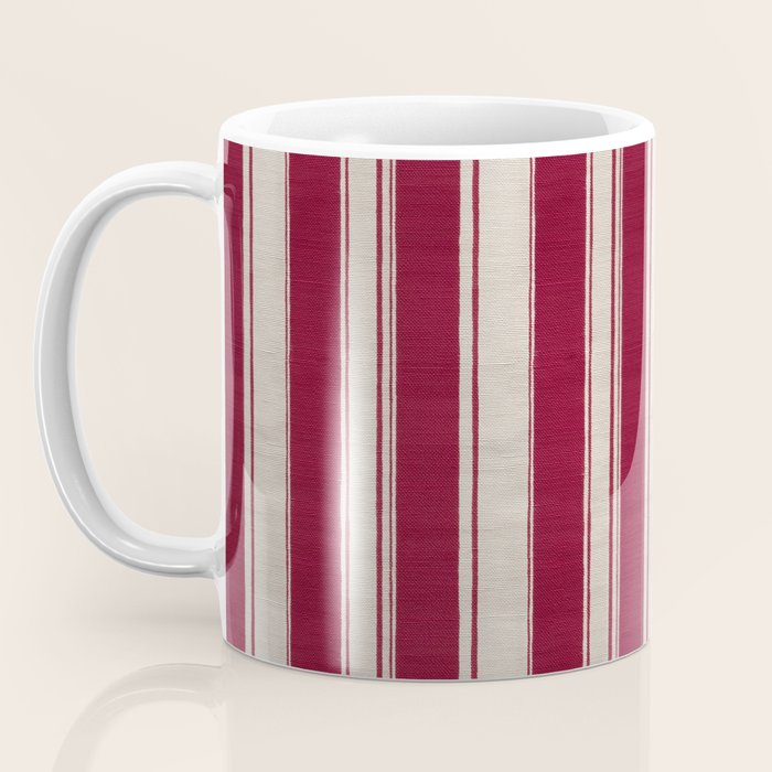Timeless Crimson Heritage Stripes Coffee Mug Gallery Image 3
