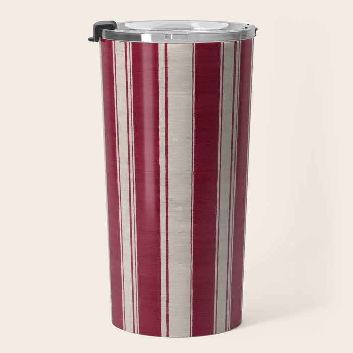 Timeless Crimson Heritage Stripes Travel Mug Gallery Image 3