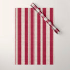 Timeless Crimson Heritage Stripes Wrapping Paper Gallery Image 1
