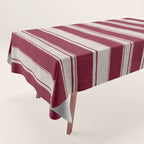 Timeless Crimson Heritage Stripes Tablecloth Gallery Image 1