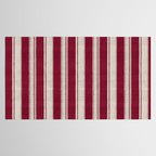 Timeless Crimson Heritage Stripes Tablecloth Gallery Image 2