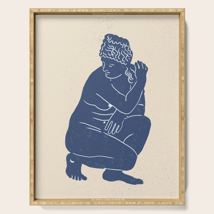 Blue Nude Serving Tray Gallery Image 1