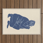 Blue Nude Outdoor Rug Gallery Image 1