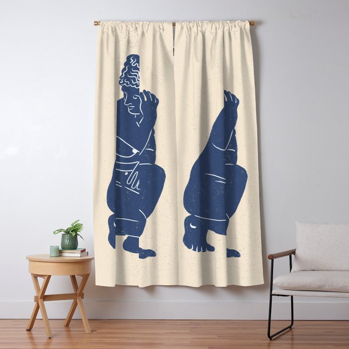 Blue Nude Window Curtain Gallery Image 1