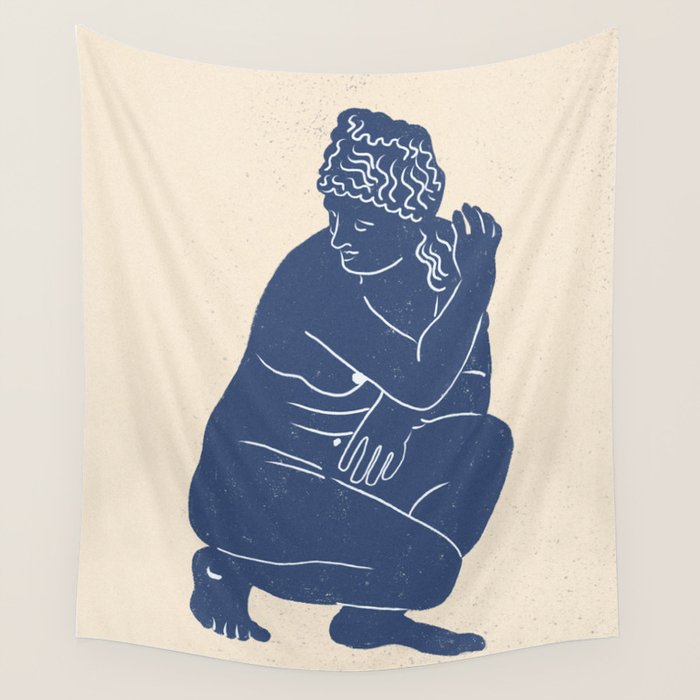 Blue Nude Wall Tapestry Gallery Image 4