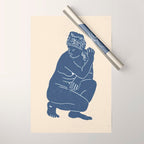 Blue Nude Wrapping Paper Gallery Image 1