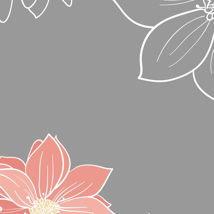 Festive, Floral Prints and Line Art, Gray and Coral Coffee Mug Gallery Image 2