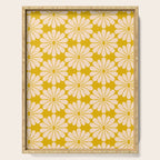 Retro Modern Daisy - Yellow Mostard Serving Tray Gallery Image 1