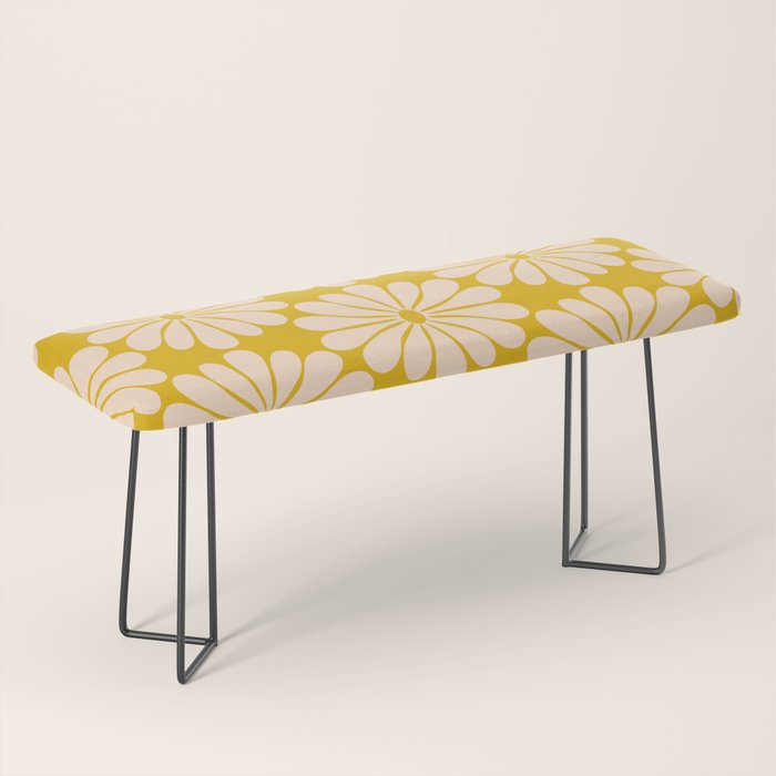 Retro Modern Daisy - Yellow Mostard Bench Gallery Image 1