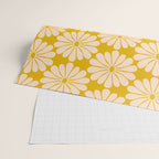 Retro Modern Daisy - Yellow Mostard Wrapping Paper Gallery Image 2