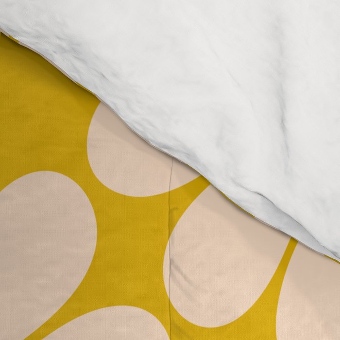Retro Modern Daisy - Yellow Mostard Comforter Gallery Image 4