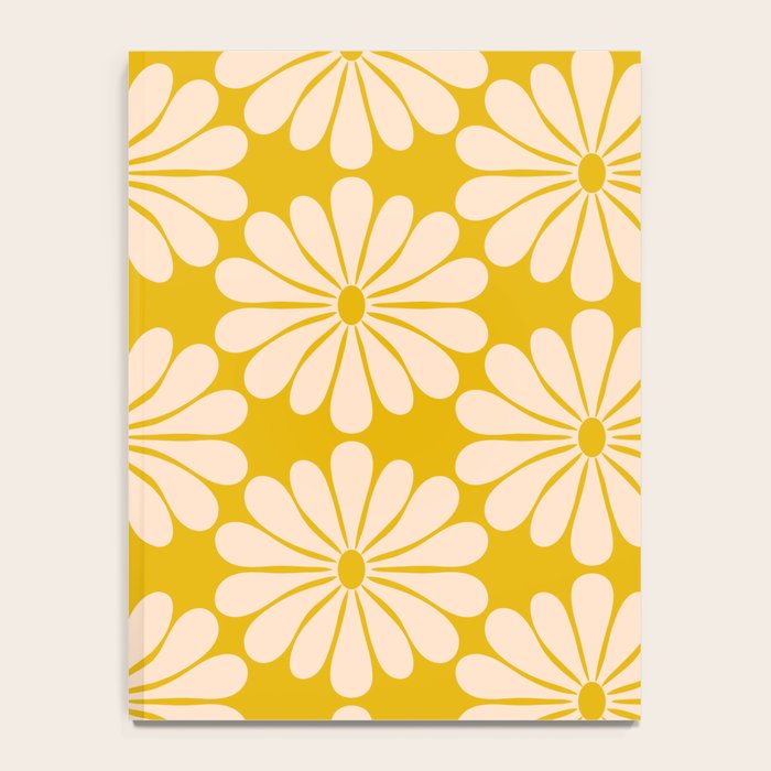 Retro Modern Daisy - Yellow Mostard Notebook Gallery Image 4
