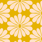 Retro Modern Daisy - Yellow Mostard Coffee Mug Gallery Image 2