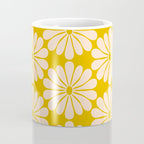 Retro Modern Daisy - Yellow Mostard Coffee Mug Gallery Image 4