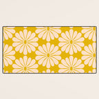 Retro Modern Daisy - Yellow Mostard Desk Mat Gallery Image 3
