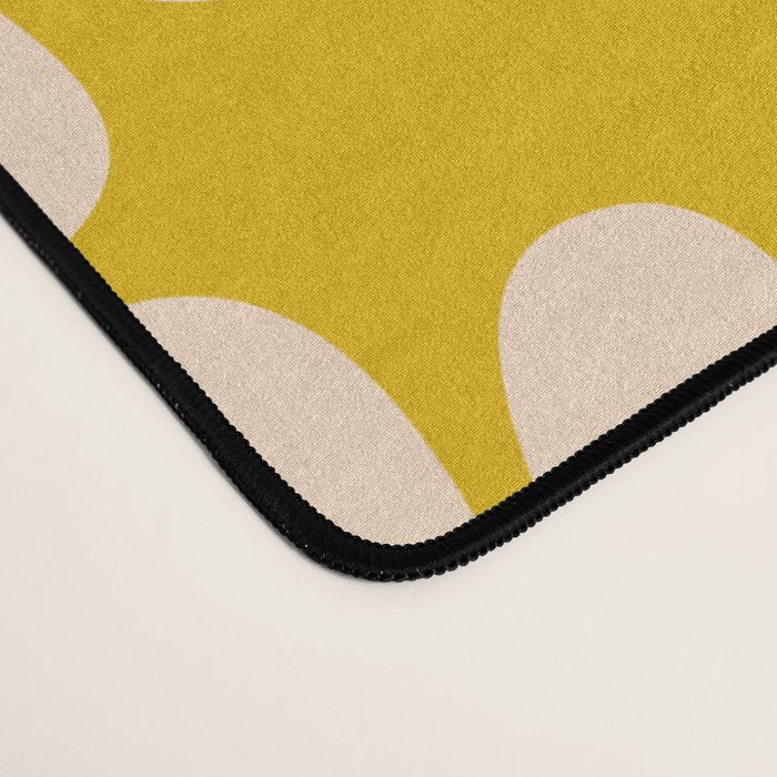 Retro Modern Daisy - Yellow Mostard Desk Mat Gallery Image 4