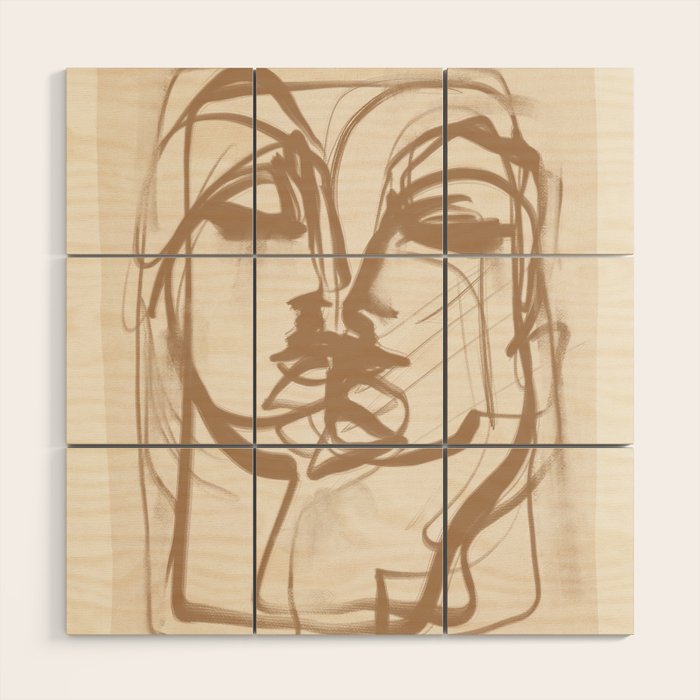 Kiss 3 Wood Wall Art Gallery Image 1