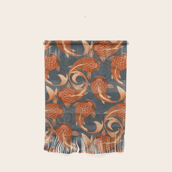 paisley fish gray Wall Hanging Gallery Image 1
