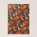 paisley fish gray Stationery Card Gallery Image 2