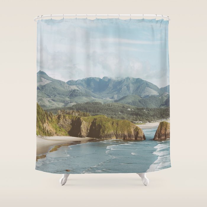 Oregon Sea Stacks Shower Curtain Gallery Image 1