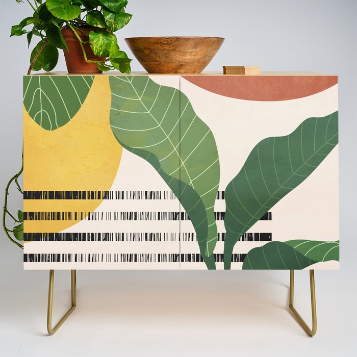 Tropical Garden Leaves 03 Credenza Gallery Image 1