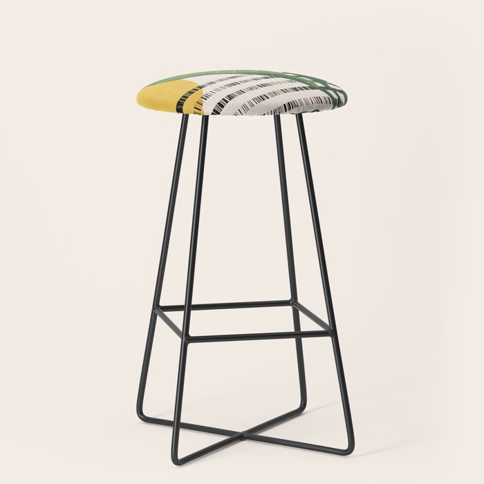 Tropical Garden Leaves 03 Stool Gallery Image 1