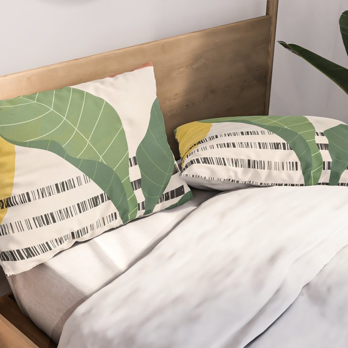 Tropical Garden Leaves 03 Pillow Sham Gallery Image 2