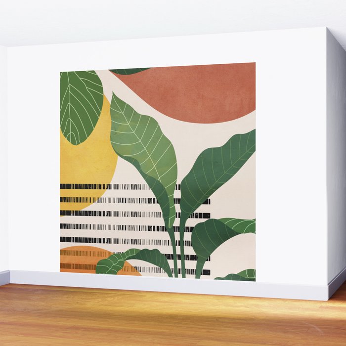 Tropical Garden Leaves 03 Wall Mural Gallery Image 2
