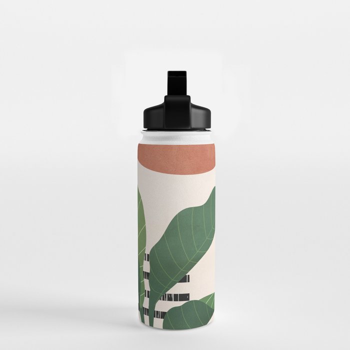 Tropical Garden Leaves 03 Water Bottle Gallery Image 2