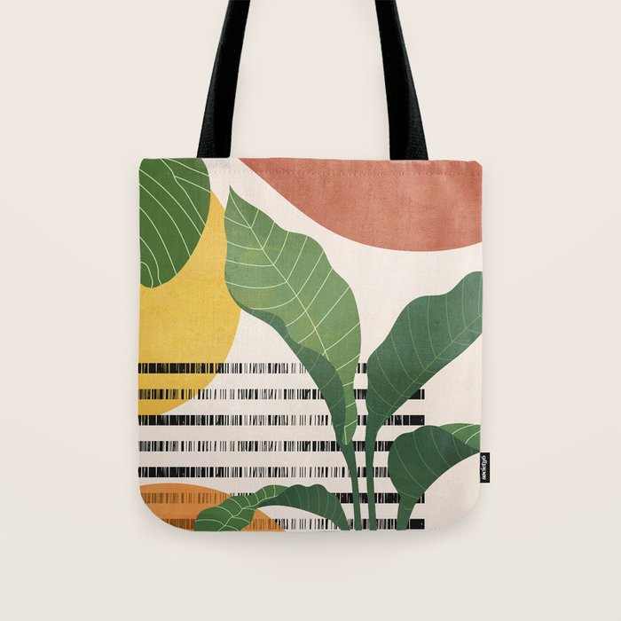 Tropical Garden Leaves 03 Tote Bag Gallery Image 1