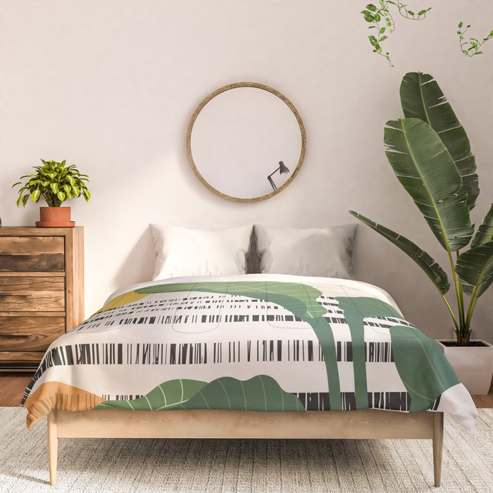 Tropical Garden Leaves 03 Comforter Gallery Image 3