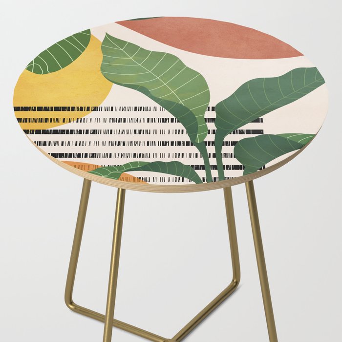 Tropical Garden Leaves 03 Side Table Gallery Image 2