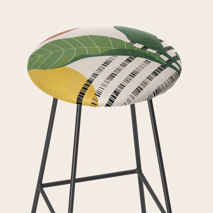 Tropical Garden Leaves 03 Stool Gallery Image 2