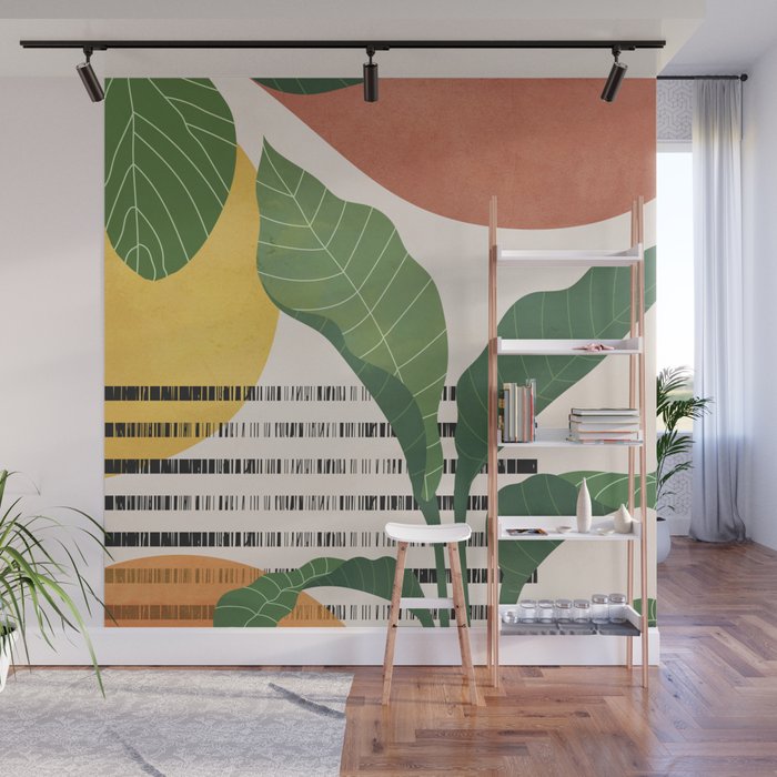 Tropical Garden Leaves 03 Wall Mural Gallery Image 1