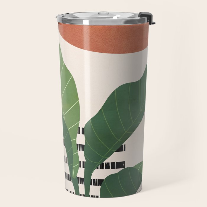 Tropical Garden Leaves 03 Travel Mug Gallery Image 2